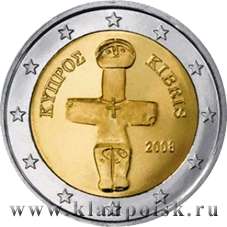 Монета 2 Евро Кипр 