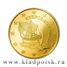 Монета 10 евроцентов Кипр