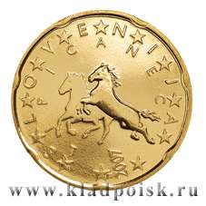 Монета 20 евроцентов Словения 