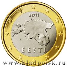 Монета 1 euro Эстония